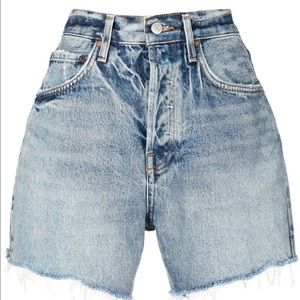 AGOLDE high rise cut off shorts